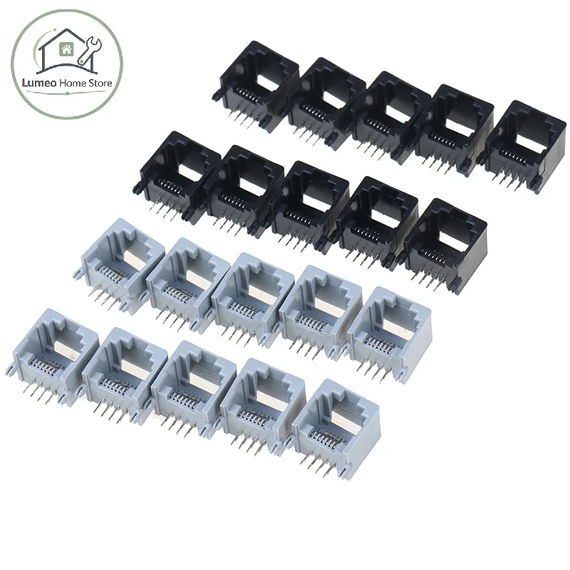 10pcs/lot RJ45 8P8C Computer Internet Network PCB Jack Socket