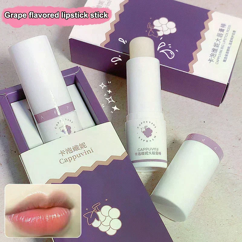 Cappuvini Grape Lipstick Stick 8g Hydraterende, voedende, verzachtende en zachte lippenbalsem voor gebruik in de winter.