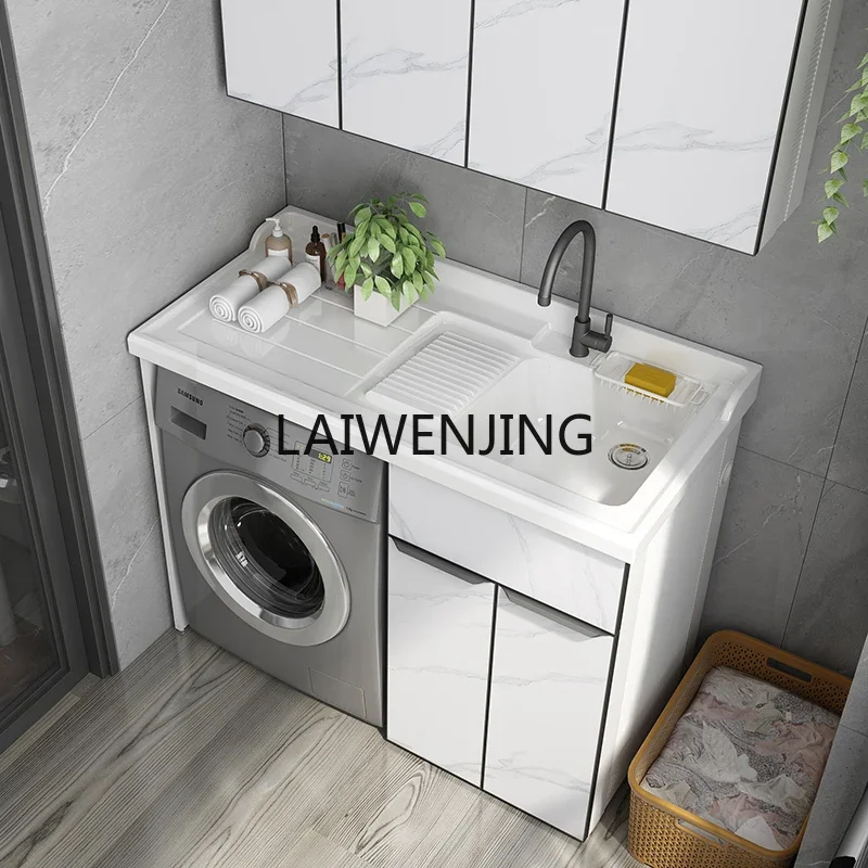 MJY laundry cabinet drum significant other cabinet combination pool sink washing machine cabinet with rubbing board