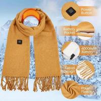 USB Charging Electric Heated Scarf Adjustable Temperature Electric Winter Warmer Unisex Creative Neck Warmer