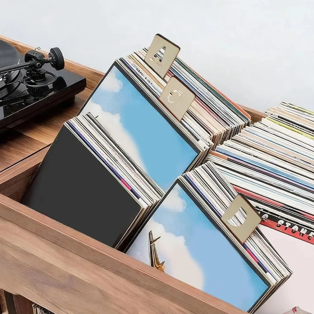 Wooden Vinyl Record Dividers Alphabetical a-Z Versatile Dividers File Dividers Efficient Record Time-saving