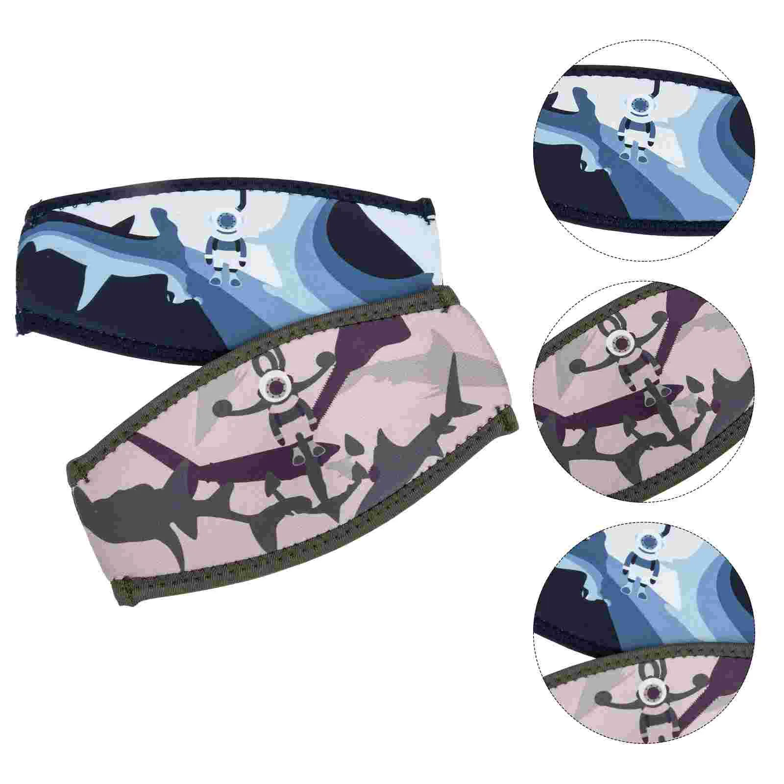

Diving Mask Strap Covers Decorative Printing Swim Mask Strap Covers Snorkeling Cover Hair Care Straps Neoprene Strap Covers