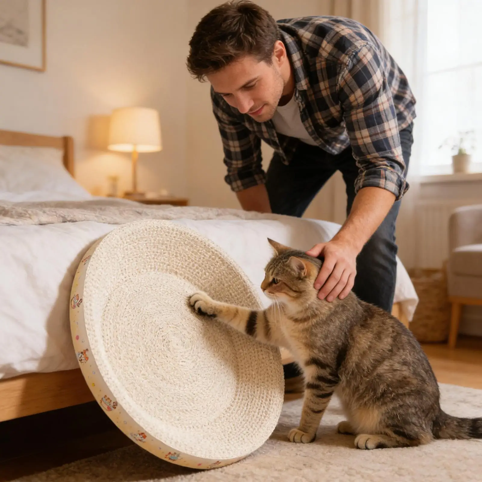 

Oval Cat Scratching Board Cat Nest Grinder Durable Scratching Corrugated Paper Cat Scratching Basin Pet Supplies Cat Toys Style