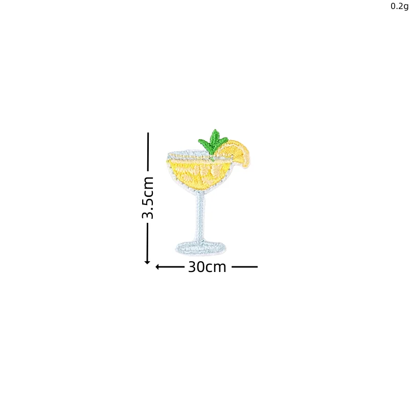 Haftowane naszywki z kreskówek Napoje owocowe Naklejki Śliczne aplikacje na kubki koktajlowe DIY Szycie odzieży Odznaka Logo