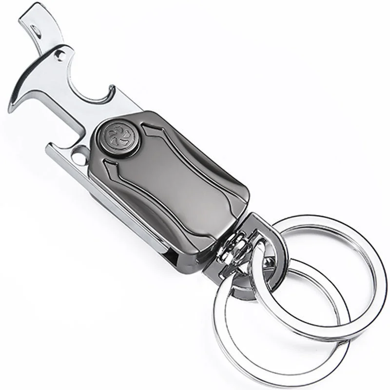 Multifunctional Heavy Duty Cool Keychain Corkscrew   360 Degree Bearing Silent Rotation Design Key Ring  Interior  Accesorios