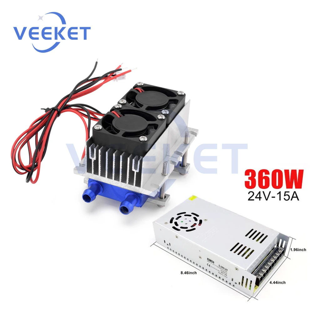 

144W Thermoelectric Peltier Refrigeration Cooler 12V Semiconductor Air Conditioner Cooling System DIY Kit