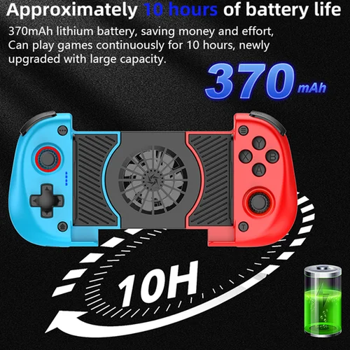 Controlador de juego móvil X3 con ventilador de refrigeración, compatible con Bluetooth, adecuado para vibración de joystick Android/iOS/PC/switch