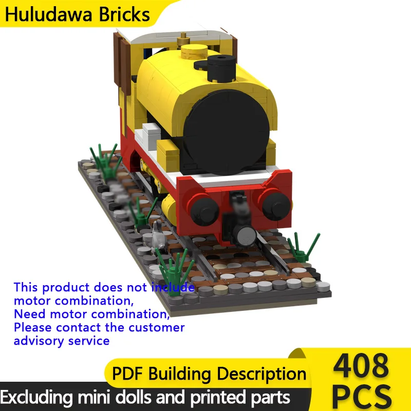 Popular Anime Model MOC Building Bricks Double-Section Steam Locomotive Modular Technology Children Holiday Gifts Assemble Toys