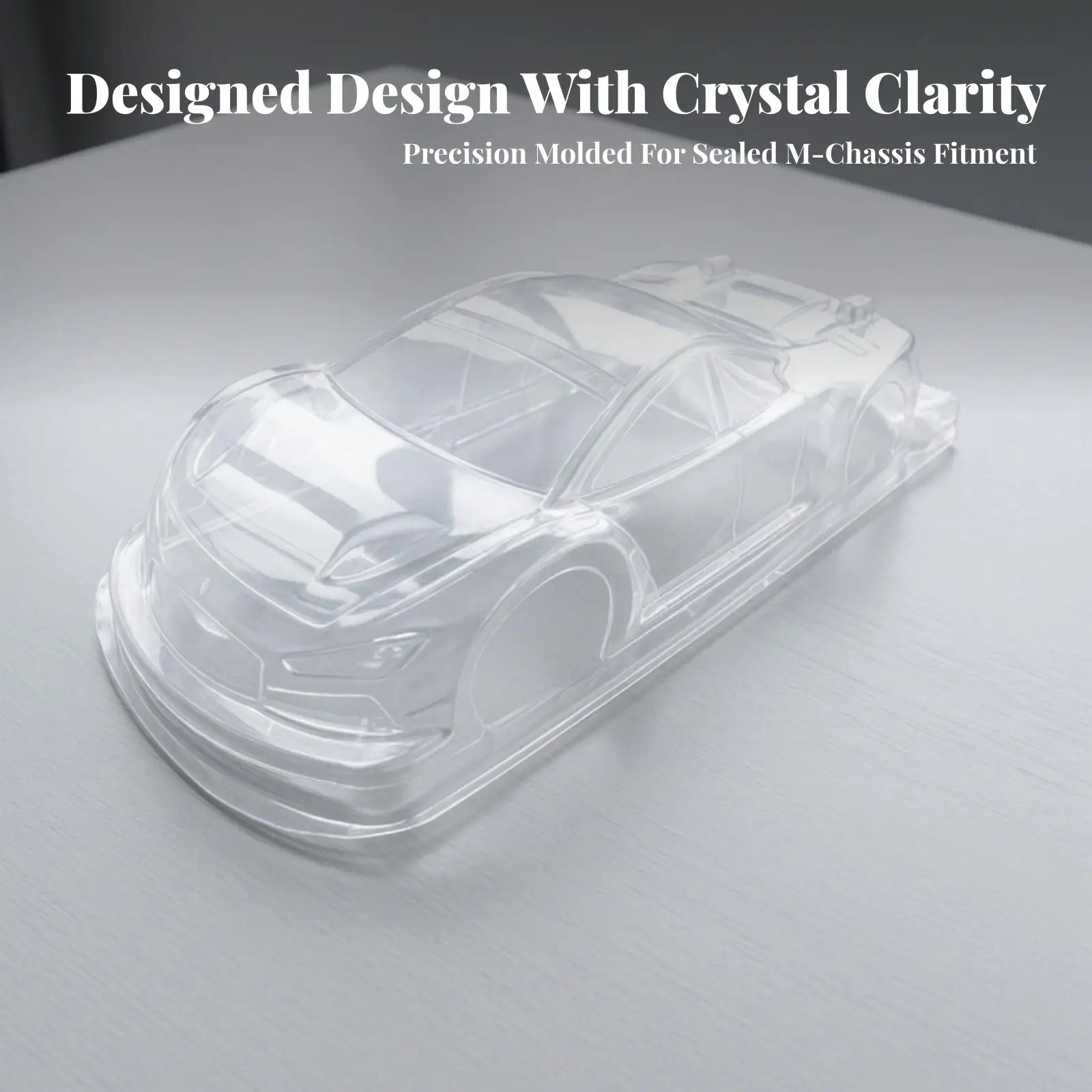 Clear Polycarbonate RC Car Body Shell 1/10 Scale 210mm Wheelbase Unpainted Transparent Body for Hobby Track Racing Car DIY