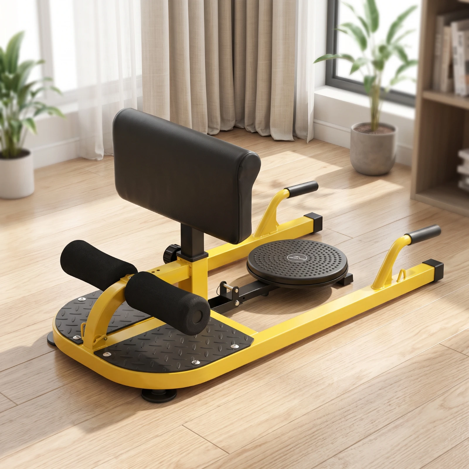 Deep Squat Machine with Twist Plate Ergonomic Sissy Squat Machine with Handles Fitness Equipment Comfortable Anti-Skid