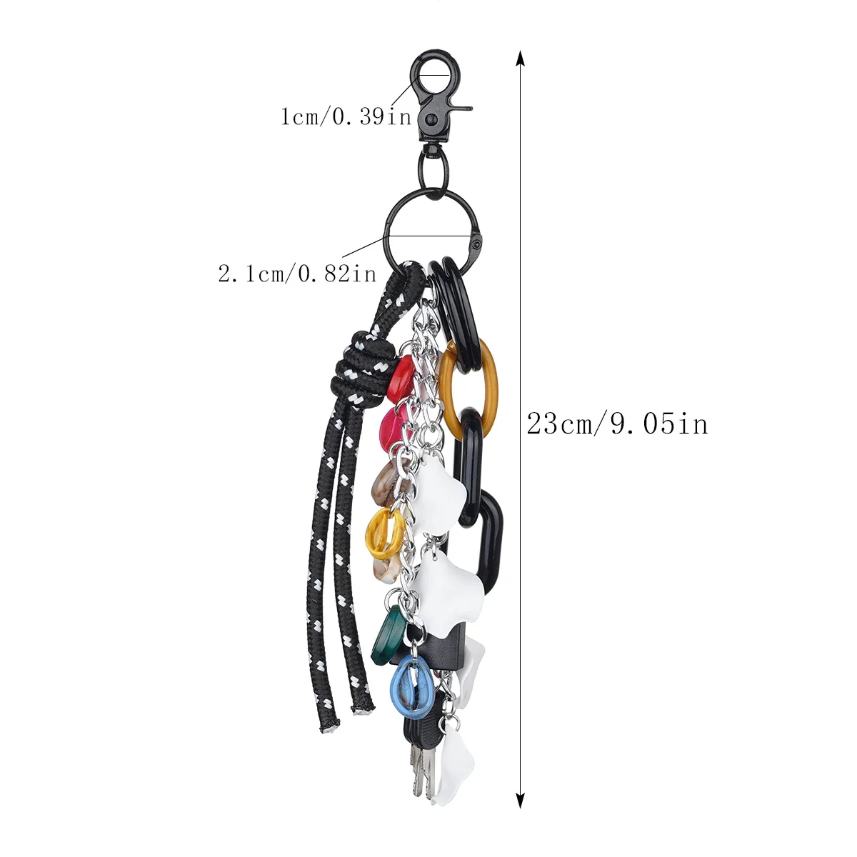 Handmade Acrylic Ring and Lock Shape Bag Accessories key Chain for Women New Stylish DIY Phone Case Charms and Purse Decorations