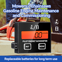 ZSB-03BL Batteries Mower High Tachometer Digital LCD Display Inductive Pulse Tachometer Gasoline Engine Debugging Timer