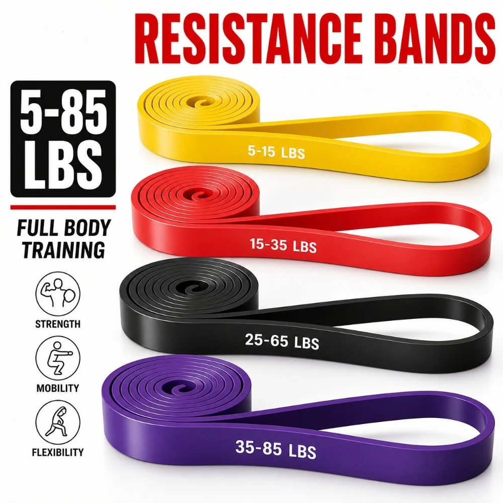 Resistance Bands Set,Pull Up Assistance Bands 2.27-38.56 KG, Stretching, Physical Therapy, Mobility, Home Gym Workouts