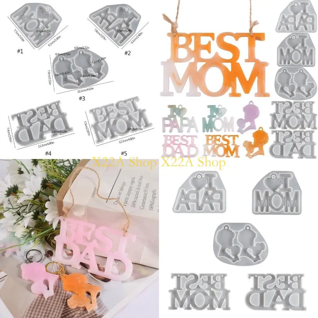 

Unique Tablets Silicone Mold MoM Charm Resin Mold Keychain Charm