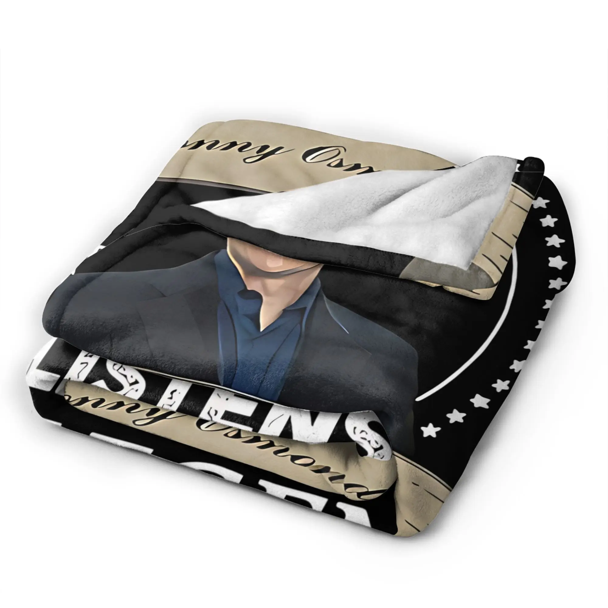 Customize Donny Osmond Signature Iconic Logo and Name Printed Flannel Blanket- Four Seasons Soft Bedspread, Sofa Throw, Fan Coll