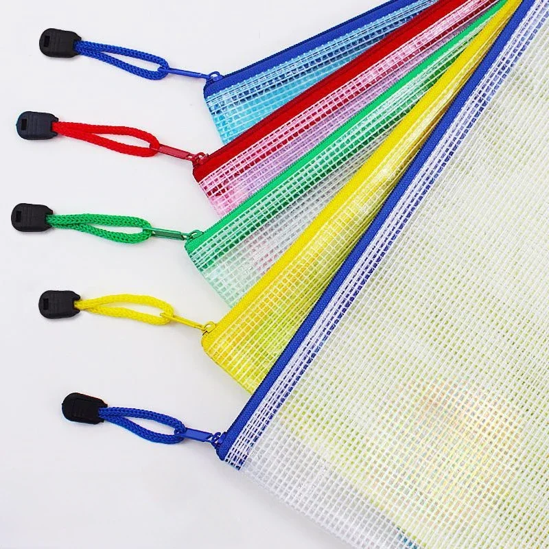 10pcs/set File Bag A4 A5 Document Storage Bag Waterproof Zipper Pouch File Folders Colorful File Organizers