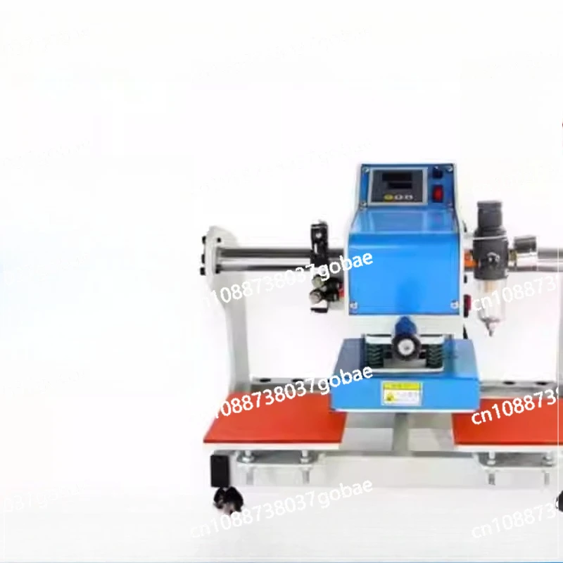 Small pneumatic double station bronzing machine processing heat transfer multifunctional bronzing