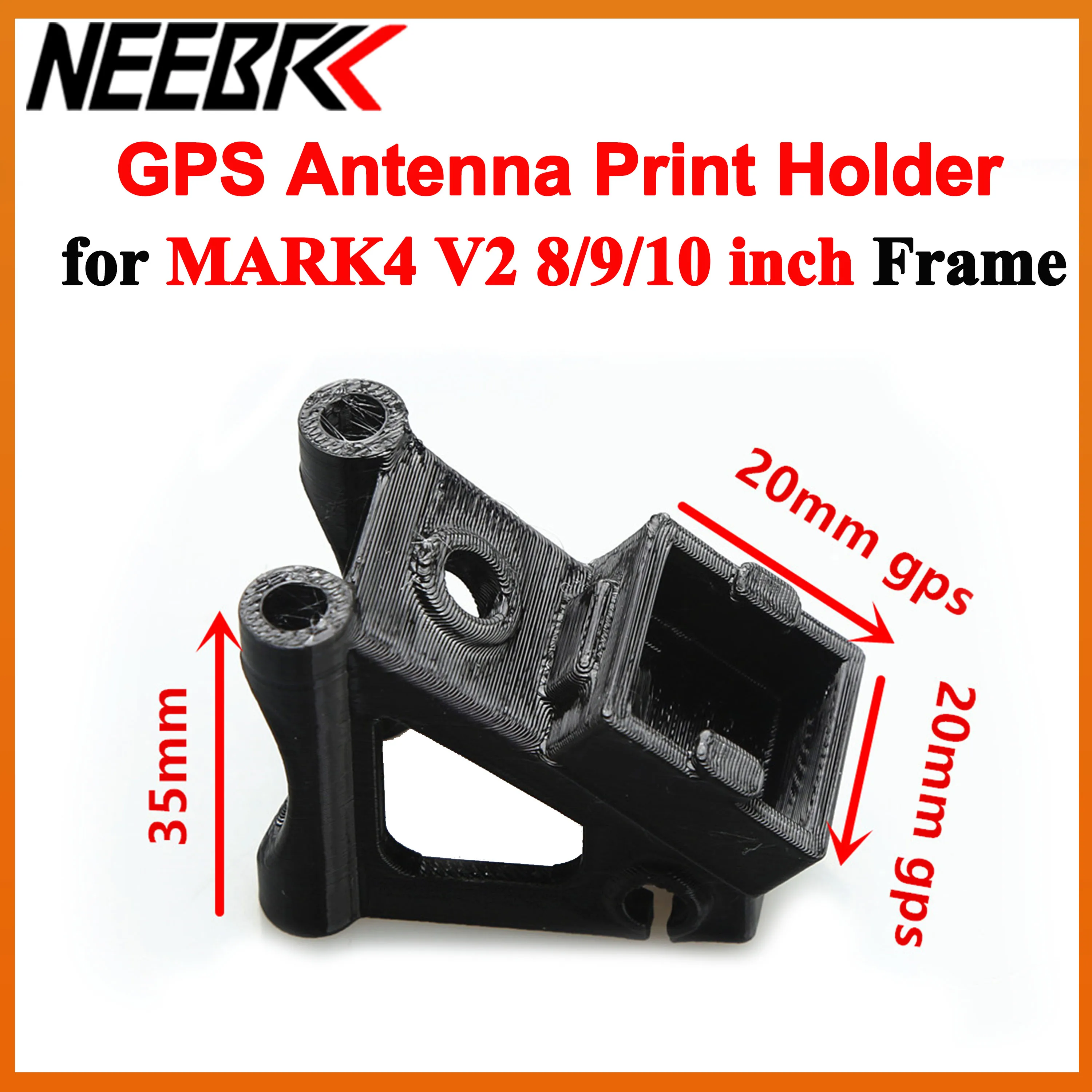 

MARK4 V2 8/9/10 Inch GPS Antenna Print Holder Mount T-shaped Antenna Base Fixed Bracket Seat for 20mm GPS Antenna Seat FPV Drone