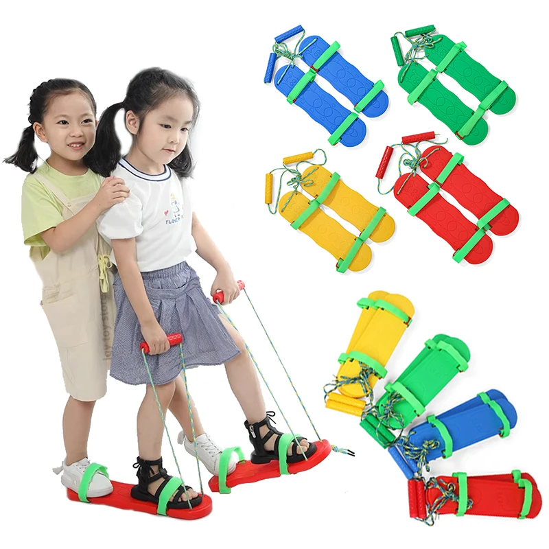 Kindergarten outdoor 2-person game shoes, toys, outdoor activities, hand and foot synergy board, sensory balance board for child