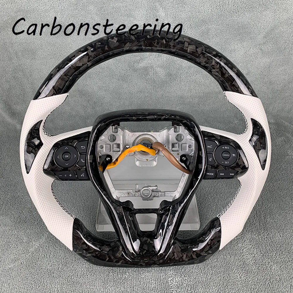 Cars accessories for Toyota Custom Forged carbon fiber steering wheel for Corolla Harrier RAV4 Highlander Camry Avalon 2018-now