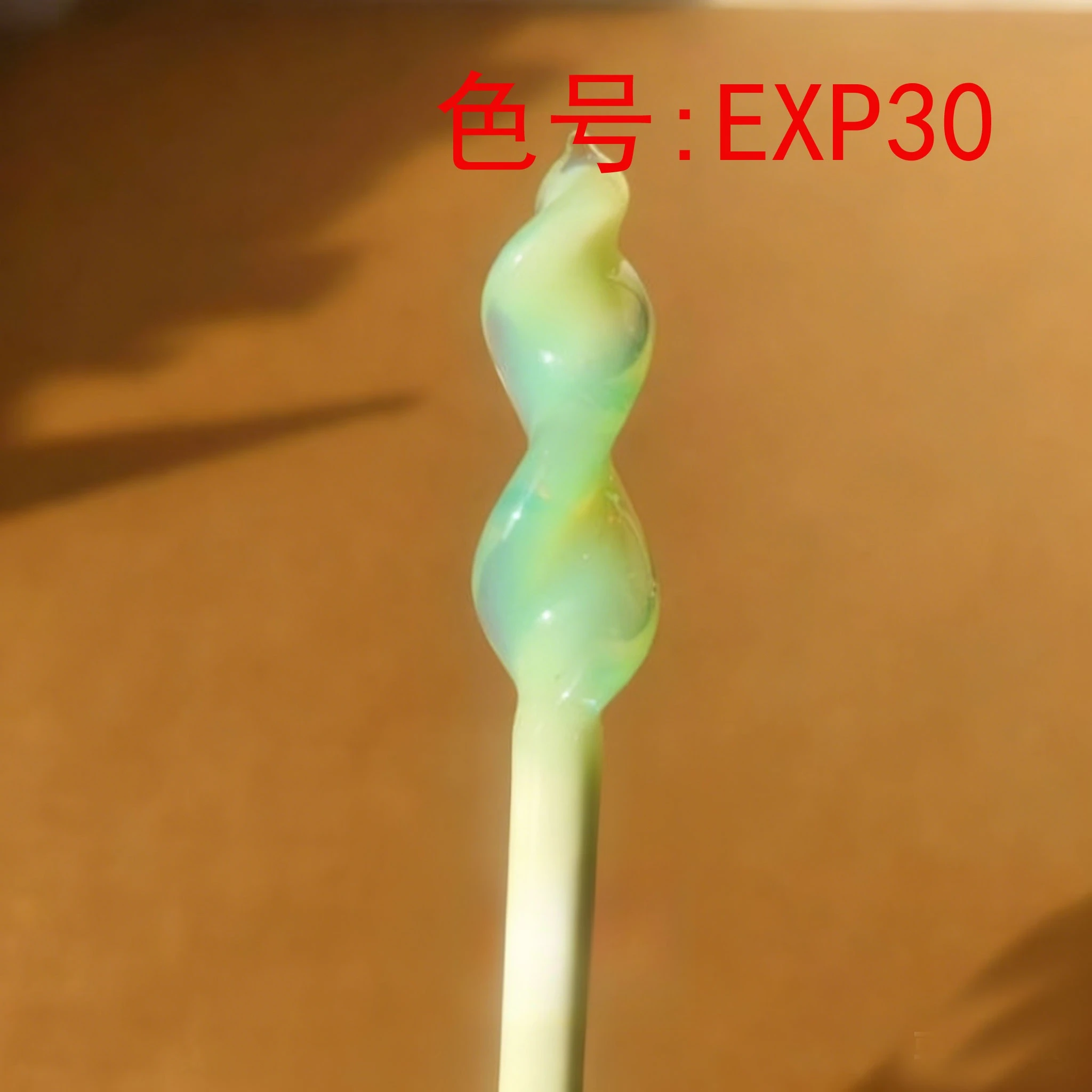 EXP30 Poseidon Yellow‑Green Pearl Lampwork High Borosilicate Glass Rod COE3.3 Set of Ten