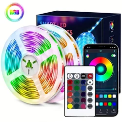 Usb 5V Led Strip Light 5050 Rgb Smart App Control With 24Keys Remote 1-30M Music Sync Ribbon Lighting Lamp For Home Decoration