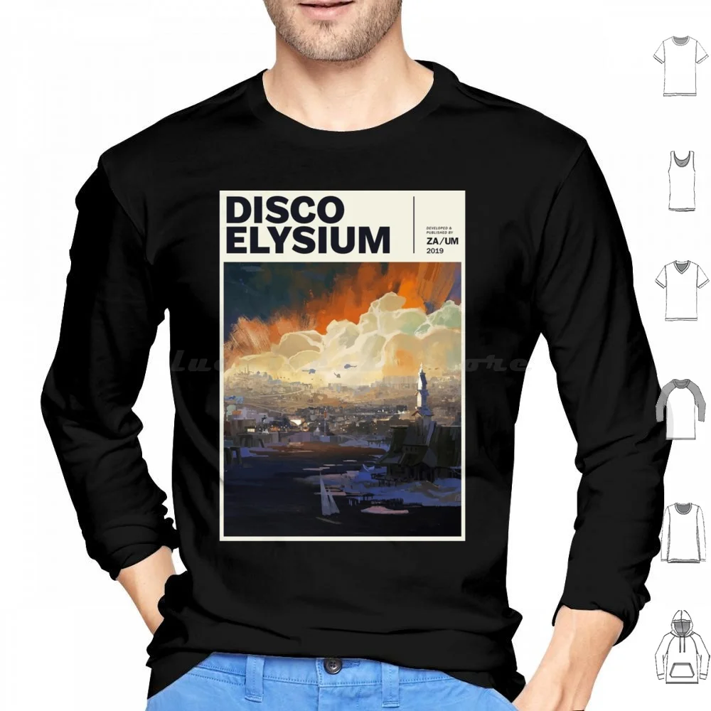 Disco Elysium Poster Copy Essential Hoodie cotton Long Sleeve Disco Elysium Disco Elysium Game Kim Kitsuragi Rpg Harry