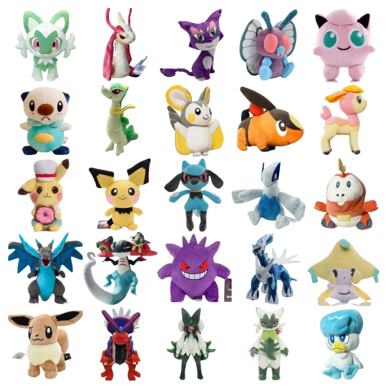 Pokemon Dragapult Plush Sprigatito Pachirisu Gengar Milotic Riolu Oshawott Servine Jirachi Fuecoco Dialga Charizard Hobbies Toys