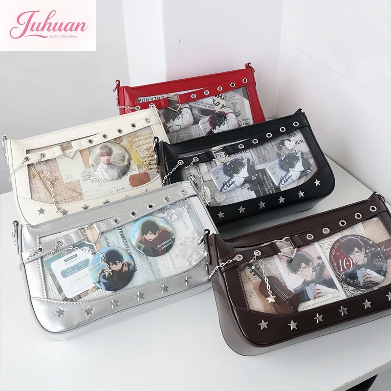Japanese Original Versatile Star Pain Cross Shoulder Bags Women Transparent Small Food Bar Two-dimensional Lta Bag for Women