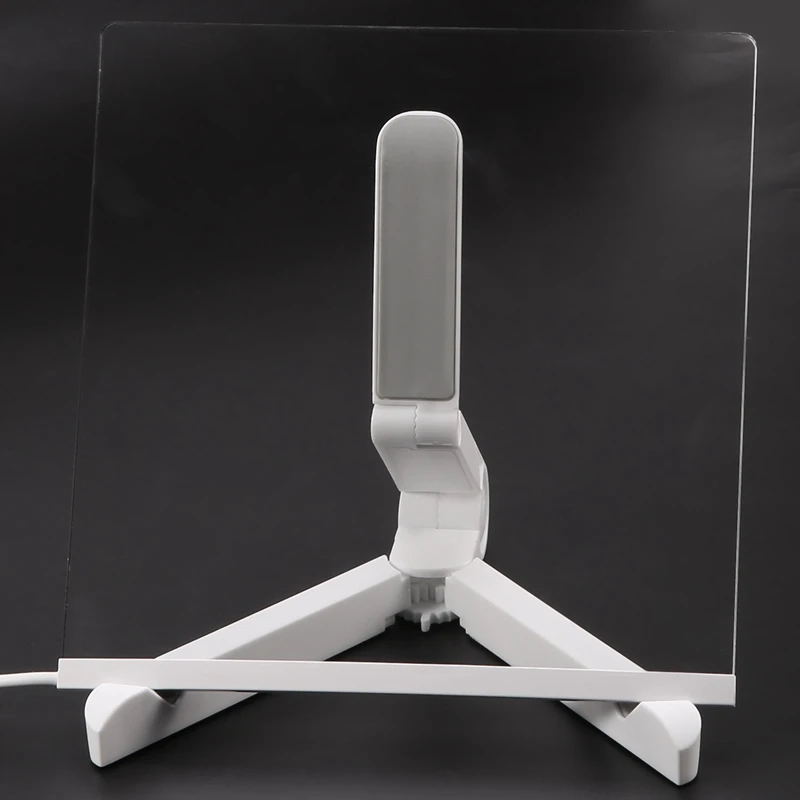 LED akrylowe światło tablica ogłoszeń USB świecąca notatka tablica do pisania ze wspornikiem prezent dla dzieci, 20x20cm