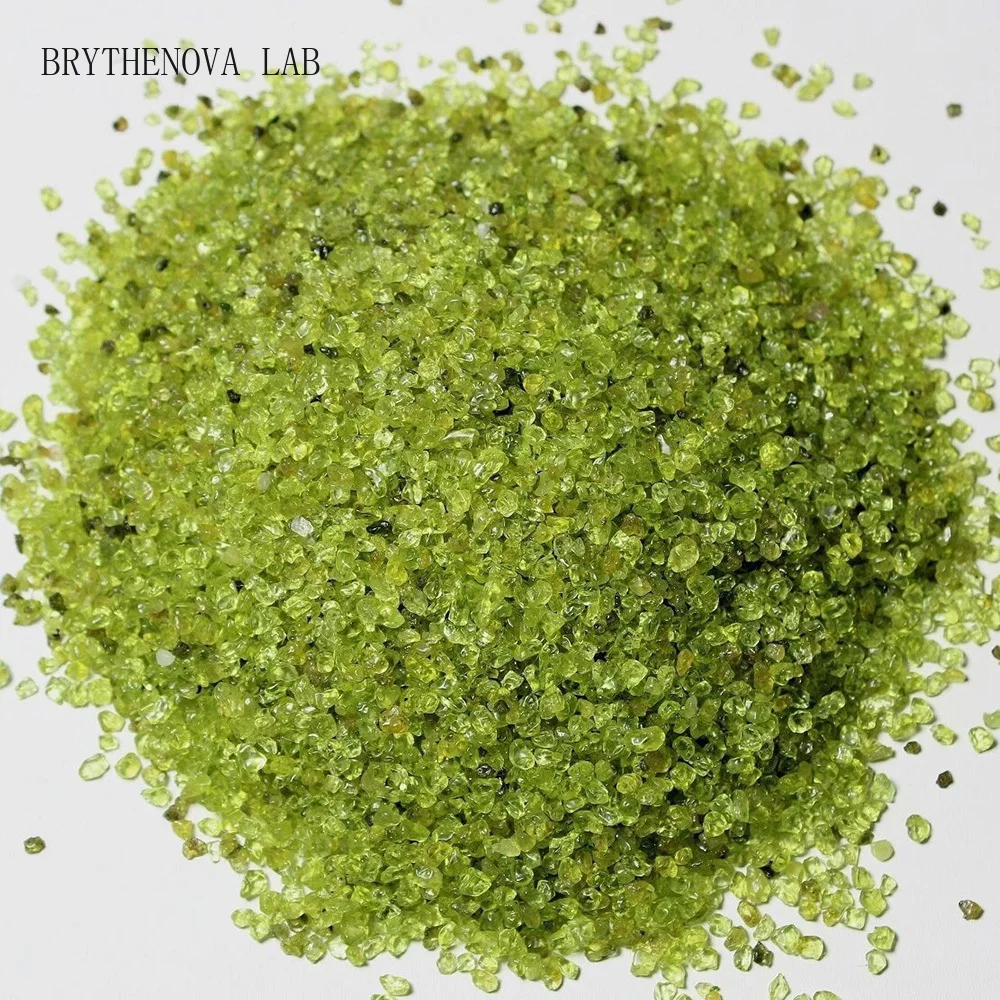 2-4mm Beautiful Natural Peridot Olivine Chips Polished Gravel Stone Reiki Crystal Healing Mineral Specimen Garden Decor