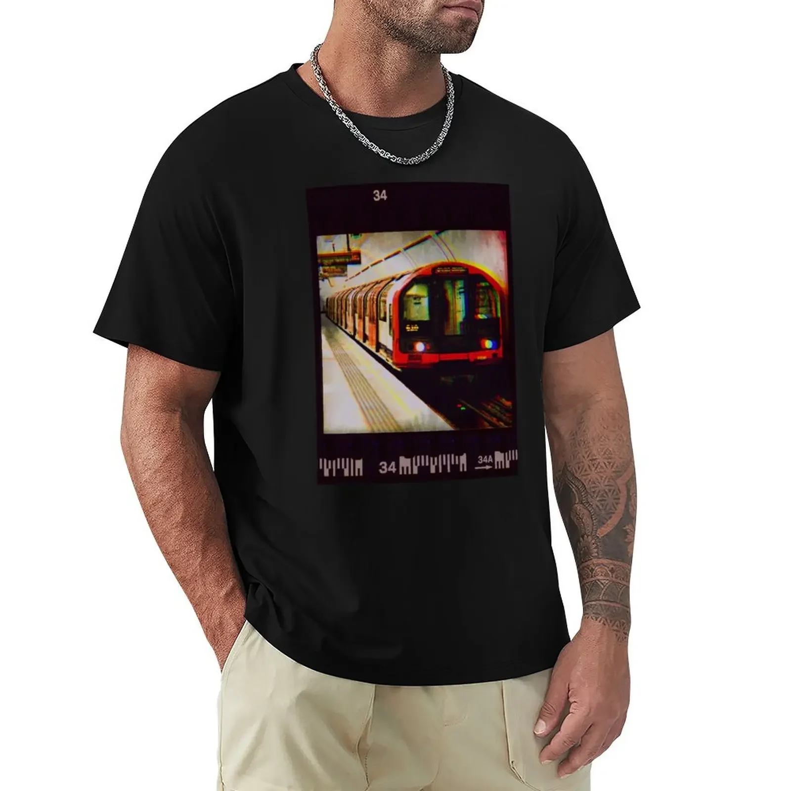 

London Underground Train Film Photograph T-Shirt graphic shirts quick-drying graphics mens graphic t-shirts