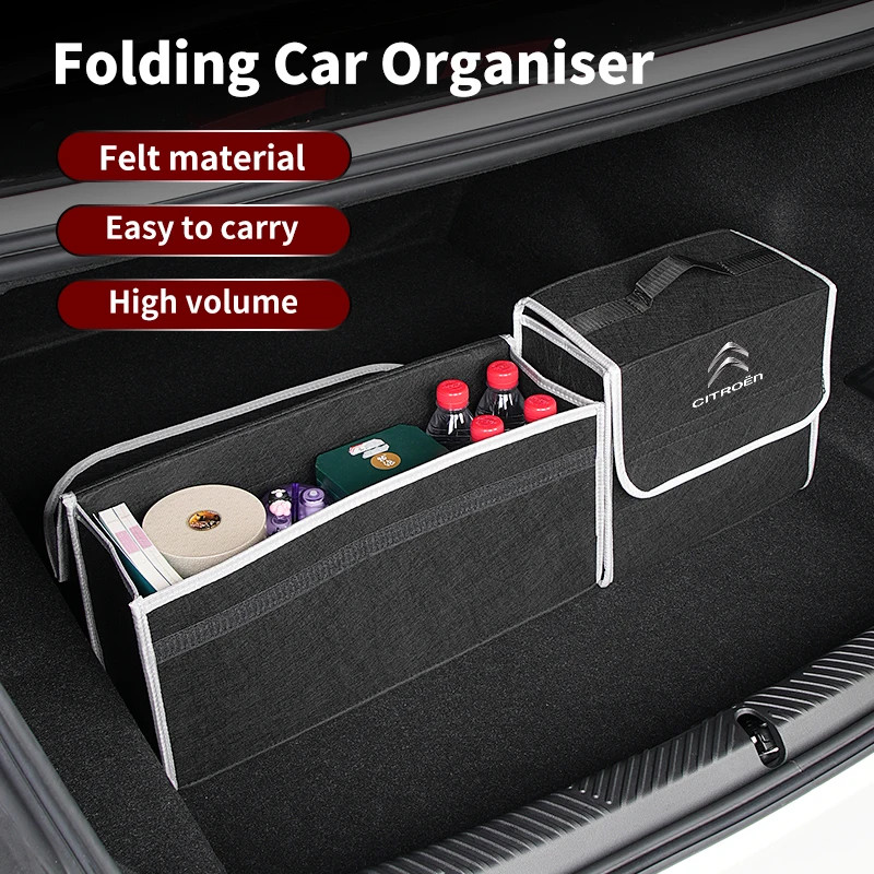 أداة تخزين ورأى صندوق السيارة سعة كبيرة محمولة لسيتروين C4 C3 C5 C1 C2 VTS Berlingo Celysee Xsara Picasso