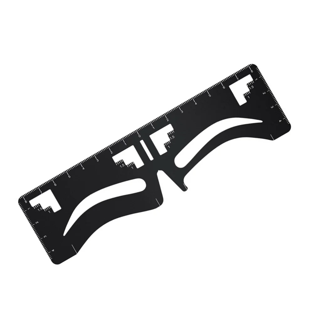 Metal Eyebrow Ruler Stencil Set Precision Brow Mapping Tool Reusable Eyebrow Shaping Guide for Symmetrical Makeup Design At Home