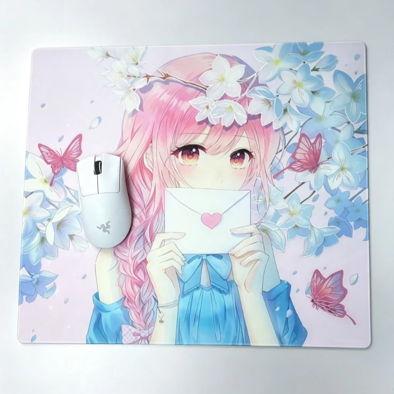 Confession Wish V2 Mouse Pad Customized Anti Slip 1.5mm Tempered Glass Speed Coated Mouse Pad for E-sports Game Accessories DIY