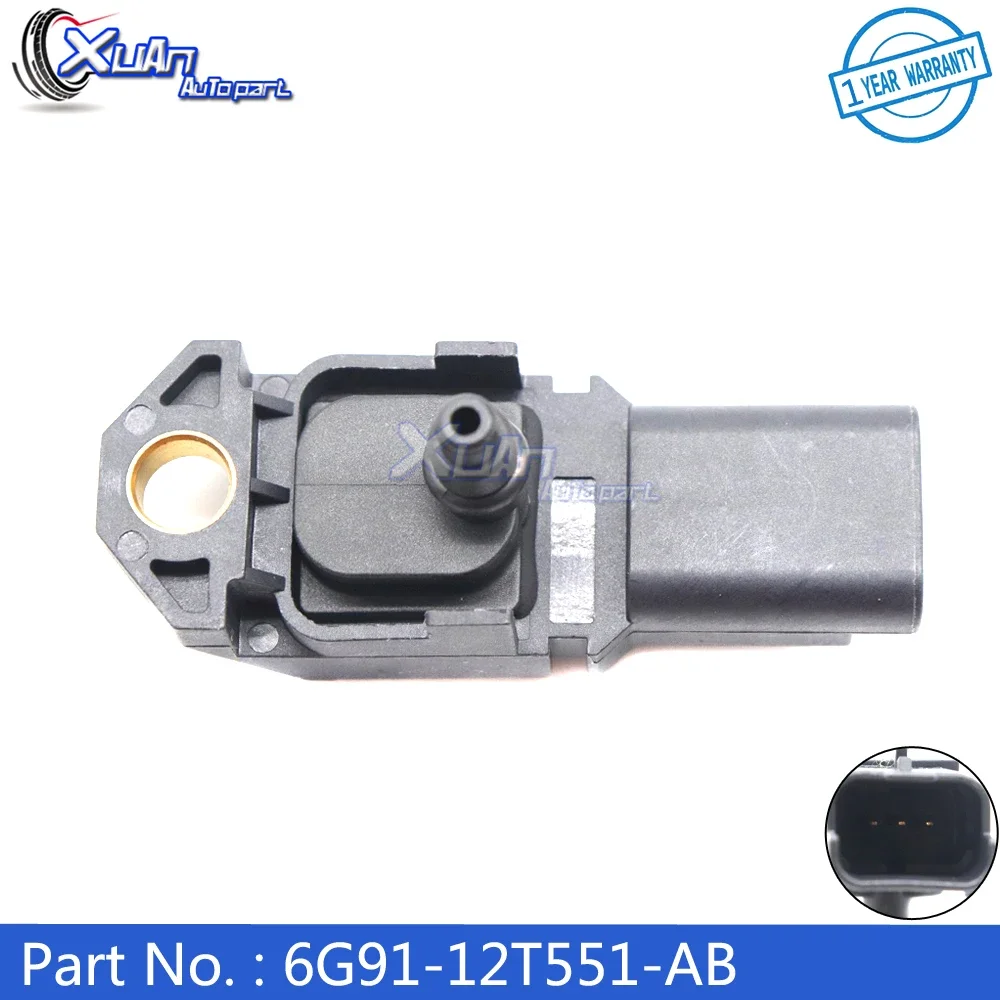 

New Car Pressure Sensor 6G91-12T551-AB For Volkswagen Audi For Ford Galaxy Mondeo S-Max 1439044 6G9112T551AB