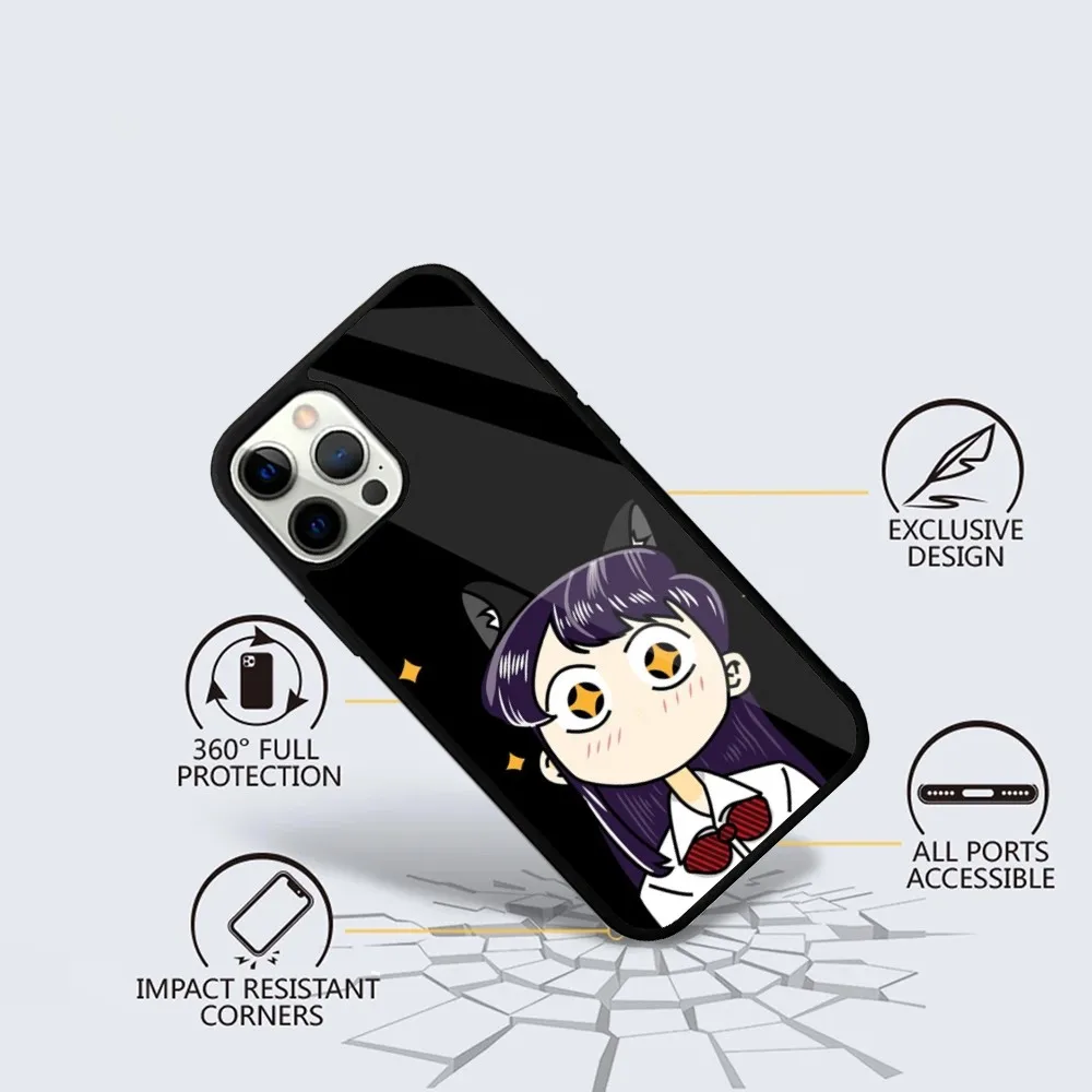 Anime K-Komi Shouko Phone Case For iPhone 16,15,14,13,12,11,Plus,Pro,Max Mini Magsafe Magnetic Wireless Charging