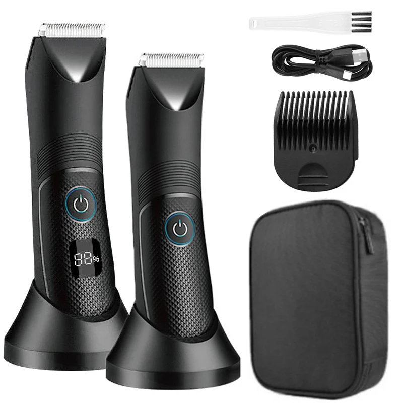 Kemei Waterproof Hair Trimmers For Men Multi-functional Cordless Rechargeable Electric Hair Clipper Body Hair Shavers KM-1840