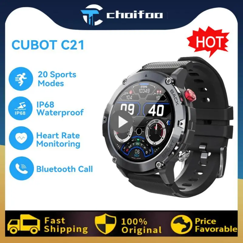 CUBOT C21 Waterproof Smart Watch Men 1.32 Inch Fitness Tracker Sport Wrist Smartwatch For Android IOS Outdoor Bluetooth Call