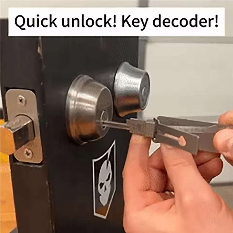 KW1 Lock Key Precision Hook Stainless Steel Pick Set Maintenance Repair Tool Car Unlocking Engineering Locksmith Multifunctional