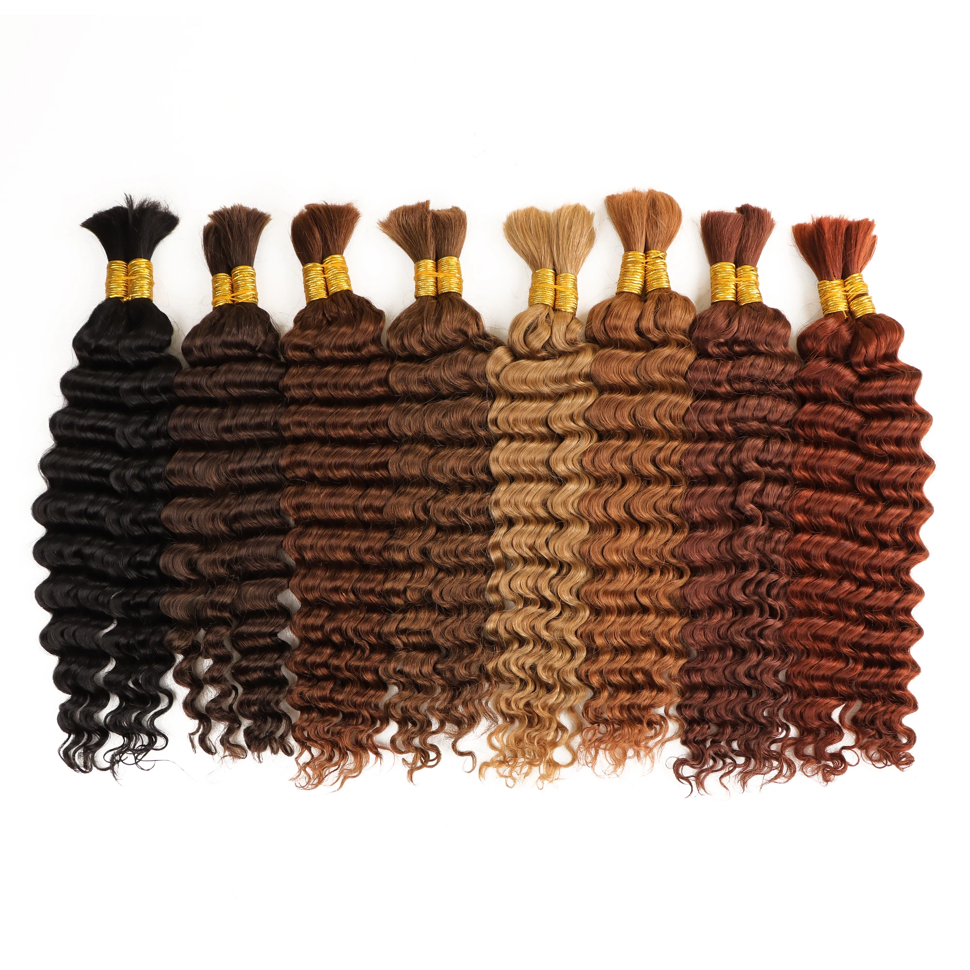 Human Hair Deep Wave Bulk Extensions Voor Het Vlechten Van 100% Mensenhaar 100G Gekleurd Haar 10a Hoge Kwaliteit Geen Inslag Uit Het In De War Raken