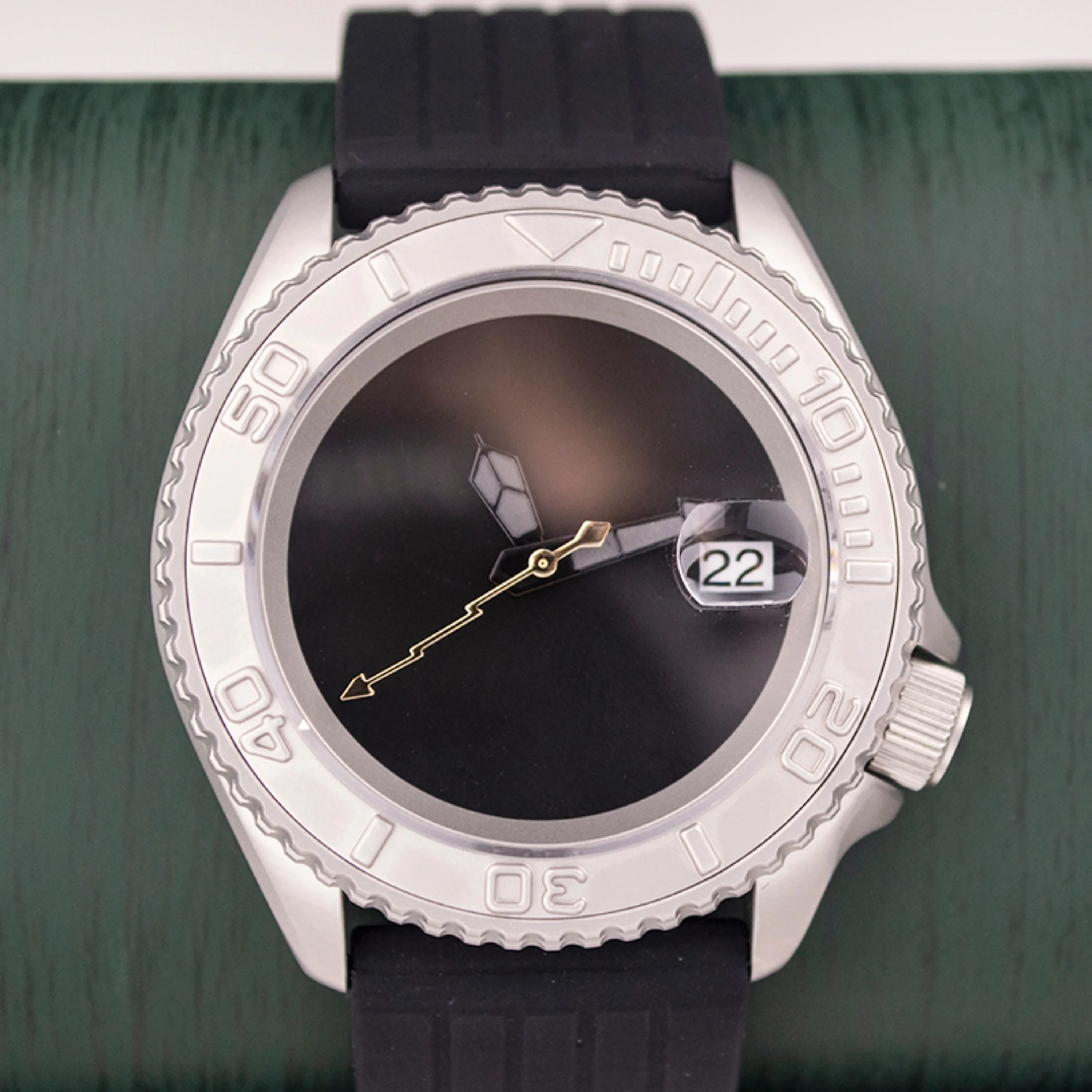 

High Quality Men's Automatic Mechanical Watch Stainless Steel Rubber Strap NH35 Movement Watch 10ATM Waterproof Watches no logo