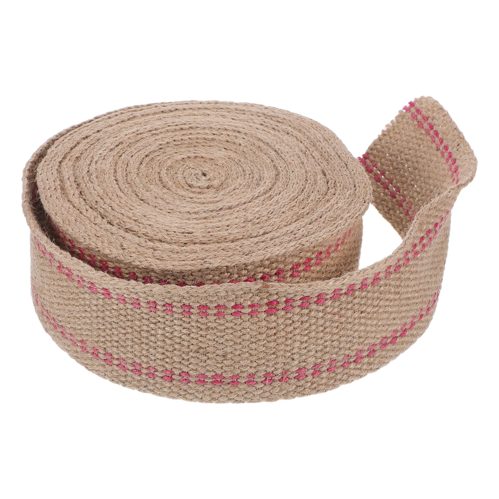 

Jute Webbing Tape With Red Stripes For Chair Repair And Crafting Heavy Duty Braided Rope Furniture Upholstery Ideal For Indoor