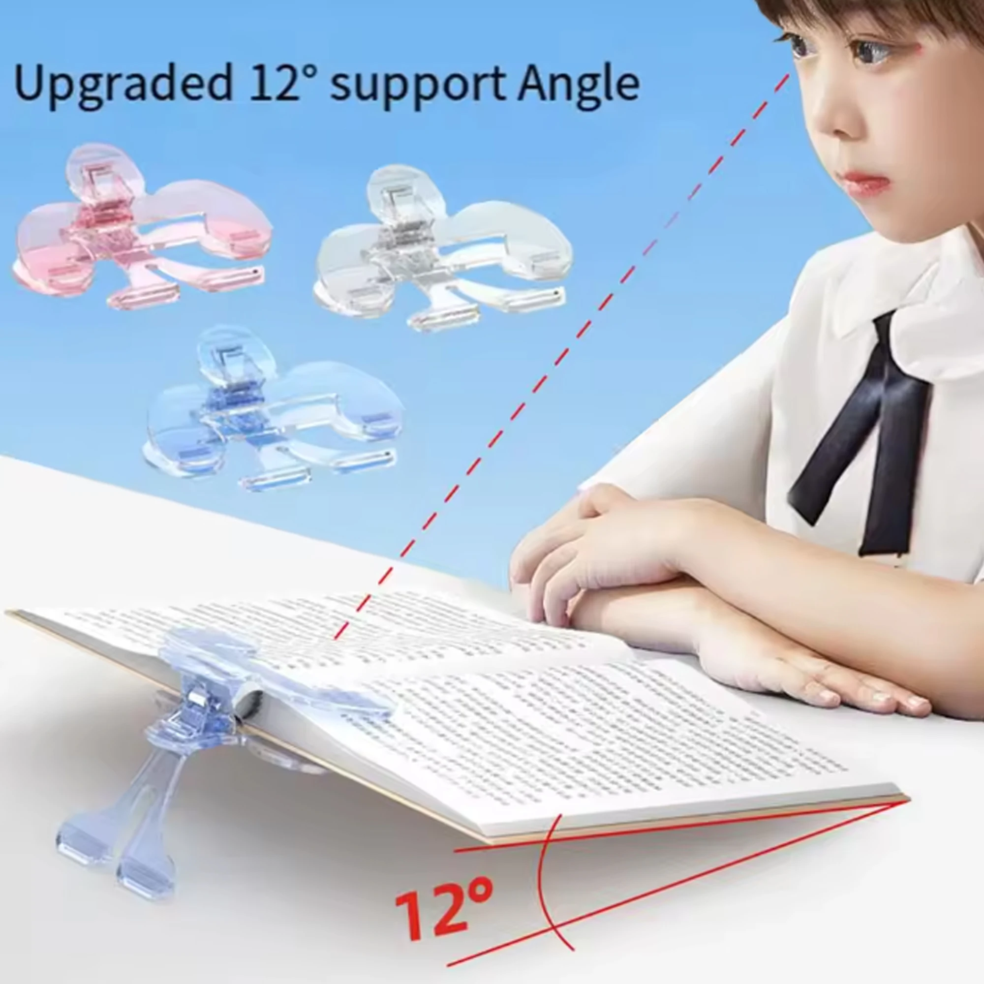 1 Piece/3 Piece Transparent Treasure Hijab Large Book Clip Note Creative Multi-Functional Book Holder Portable Book Reading Practical Anti-Turning Fixed Clip