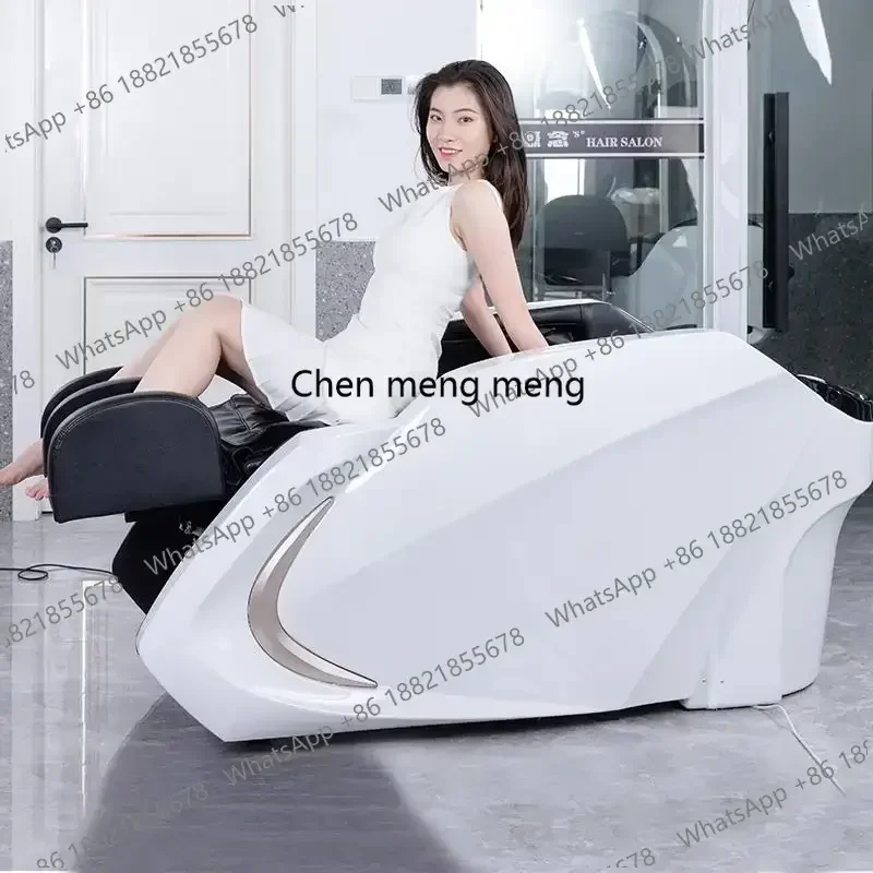 D80 Smart Electric Massage Shampoo Chairs Barber Shop Stylist Comfort Shampoo Chairs Equipment Salon Furniture Sillas Shampoo