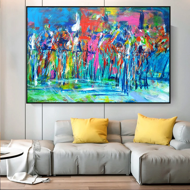2026 1pc frameless canvas Graffiti Cycling Men  Posters and Prints Biker Bicycle Print Bike Poster Paintings for Home Wall Decor