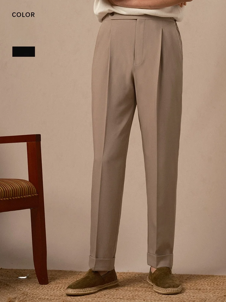 

Мужские повседневные брюки Cultum с одной складкой, из охлаждающего волокна, легкие, дышащие, не требующие глажки, длинные