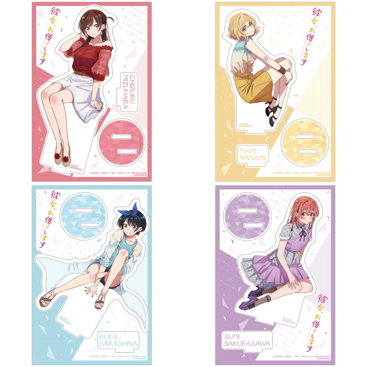 

Charm Anime Rent A Girlfriend Acrylic Acrylic Stand Model Cosplay Characters Ornament Accesorios Goods Collection Gifts 15CM