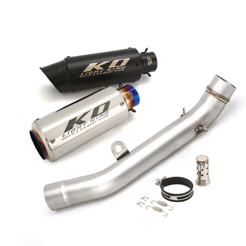 Z800 2013-2016 For Kawasaki Slip On Mid Exhaust Link Pipe 51mm Muffler Tips Motorcycle Stainless Steel Escape With DB Killer