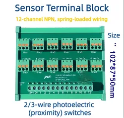 8 12 Channels 2 3-wire NPN PNP Sensor Terminal Block PLC Wiring Photoelectric Proximity Switch Sensor